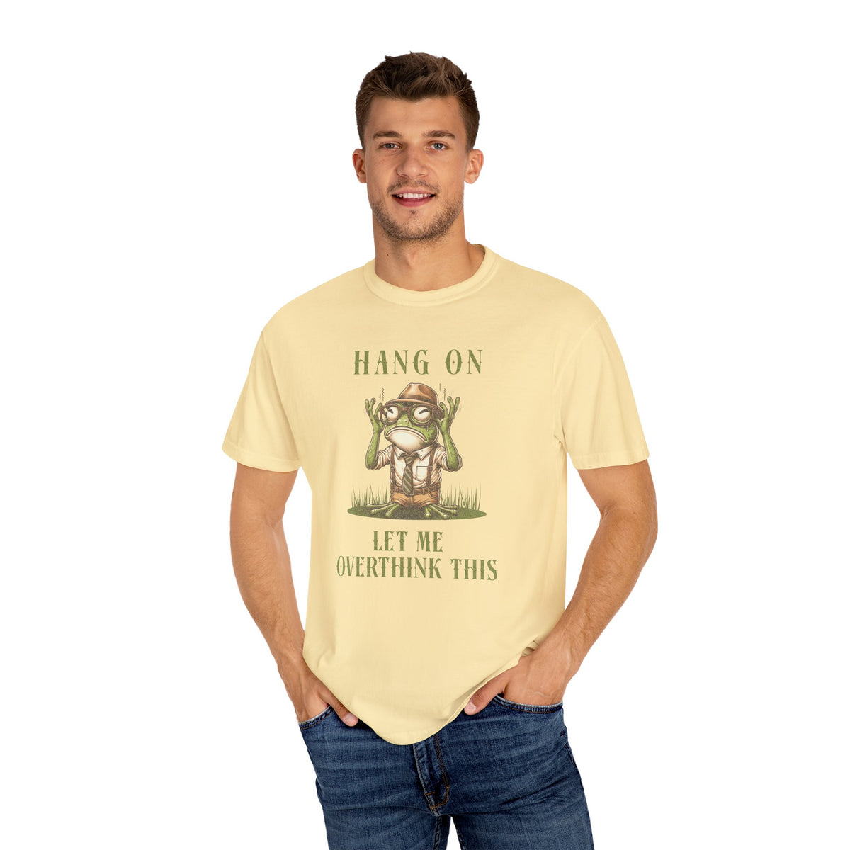 Funny Frog T-Shirt Retro Froggy Meme Shirt Vintage Frog And Toad Aesthetic Frog Lover Gift For Her Overthinking Birthday Viral Trendy Shirt T-Shirt Printify