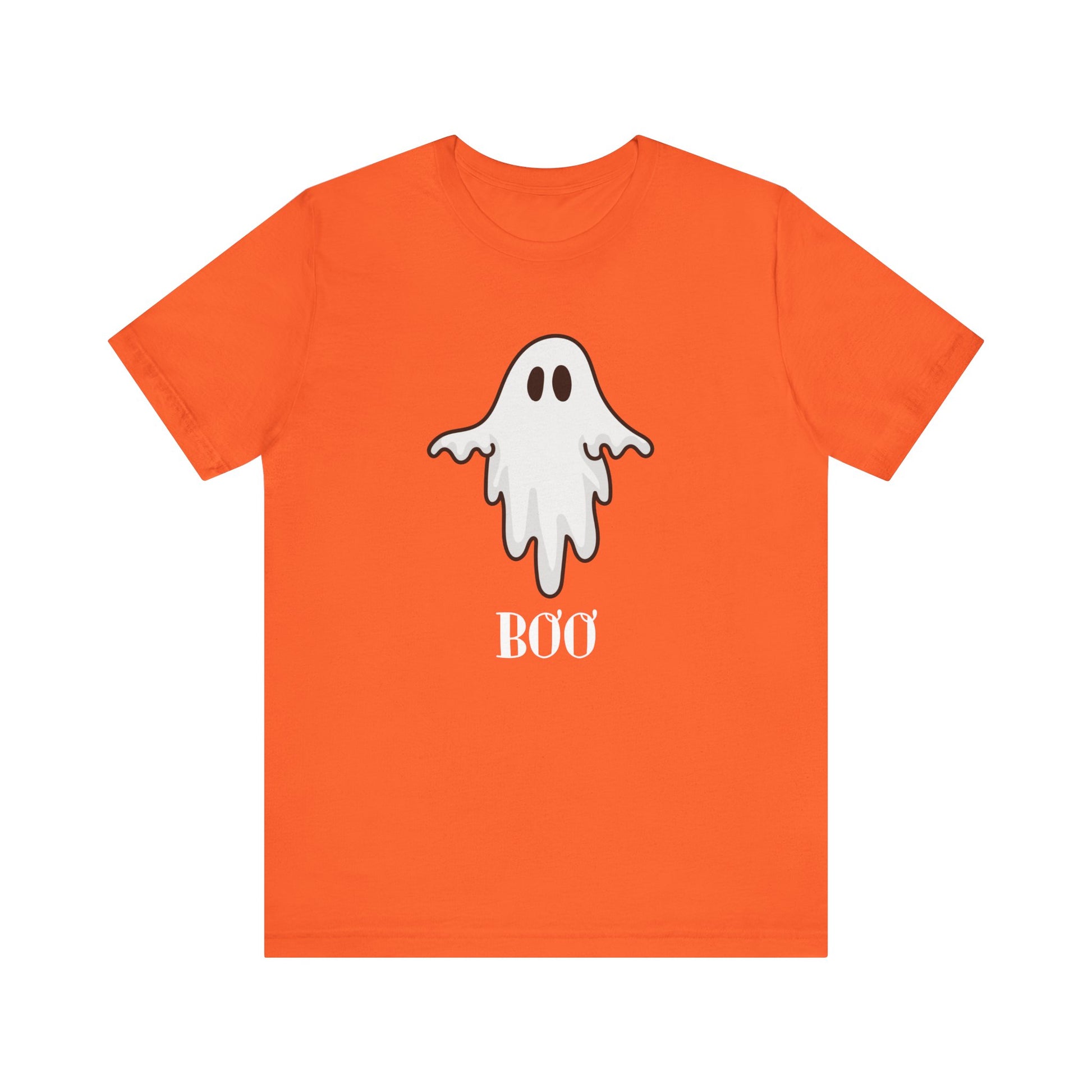 Halloween Ghost  TShirt,  Cute Ghost Shirt, Spooky Season Tee, Halloween Party T-Shirt, Autumn Style T Shirt, Trick or Treating Style, T-Shirt Printify Orange XS 