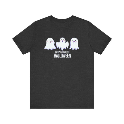 Halloween Cute Ghosts TShirt, Spooky Season Tee, Trick or Treating Shirt, Halloween Party T-Shirt, Funny Ghost Graphic T Shirt T-Shirt Printify Dark Grey Heather XS 