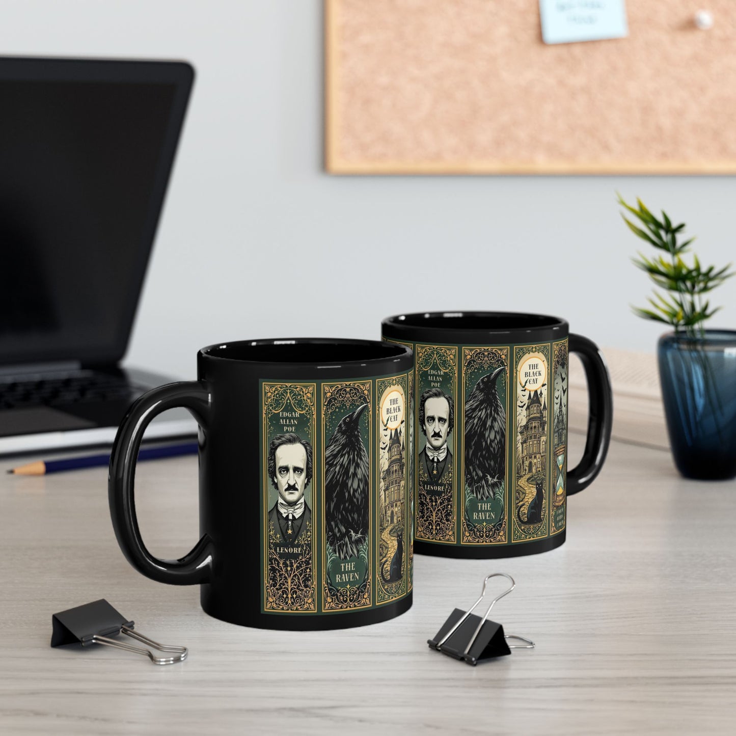 Edgar Allan Poe Mug Gothic Literary Gift For Book Lover Dark Academia Macabre Fall Coffee Cup Halloween Poetember Party Gift For Bookclub Mug Printify