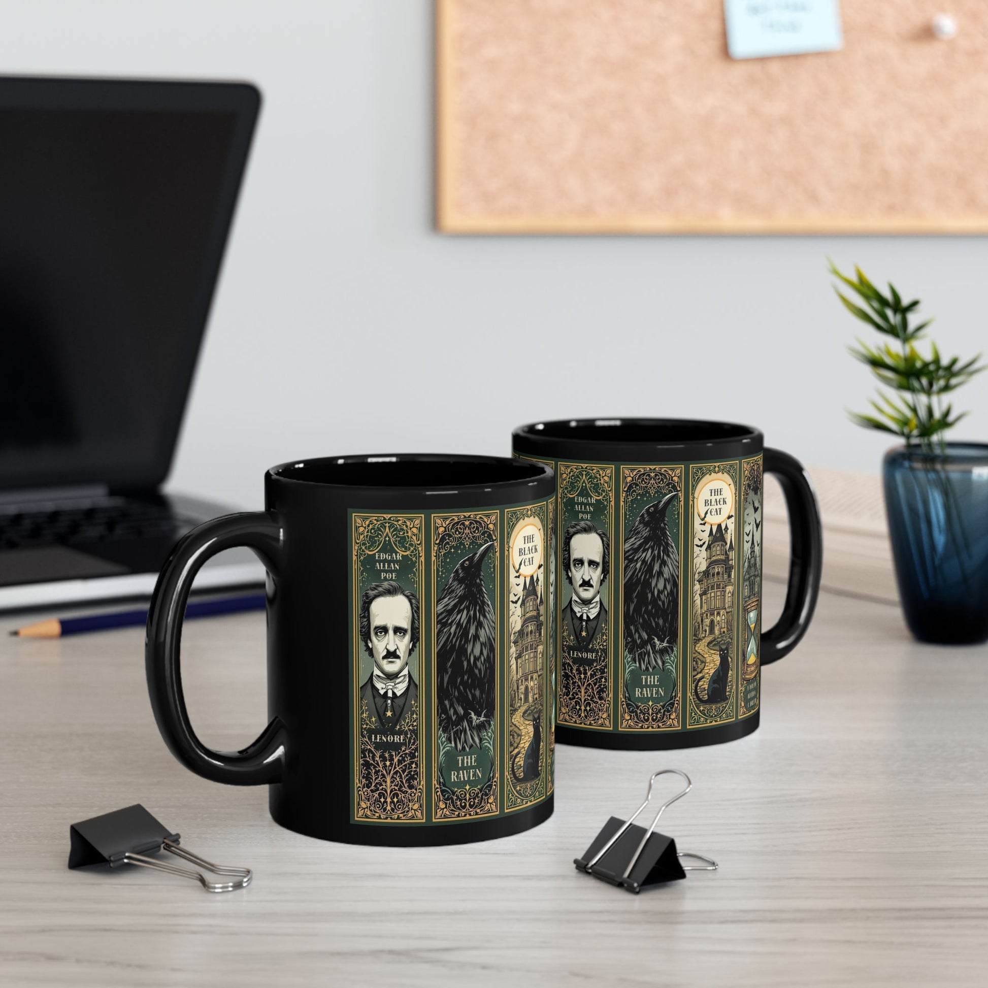 Edgar Allan Poe Mug Gothic Literary Gift For Book Lover Dark Academia Macabre Fall Coffee Cup Halloween Poetember Party Gift For Bookclub Mug Printify