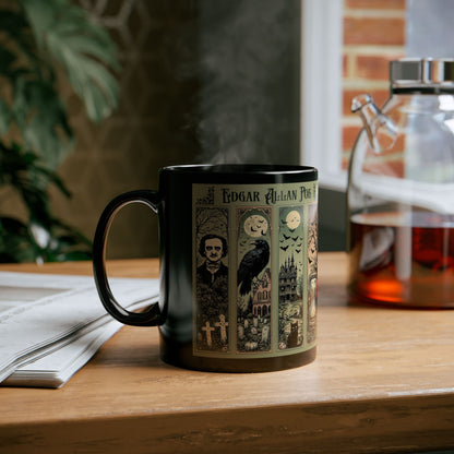 Edgar Allan Poe Mug Gothic Literary Gift For Book Lover Dark Academia Macabre Fall Coffee Cup Halloween Poetember Party Gift For Bookclub Mug Printify