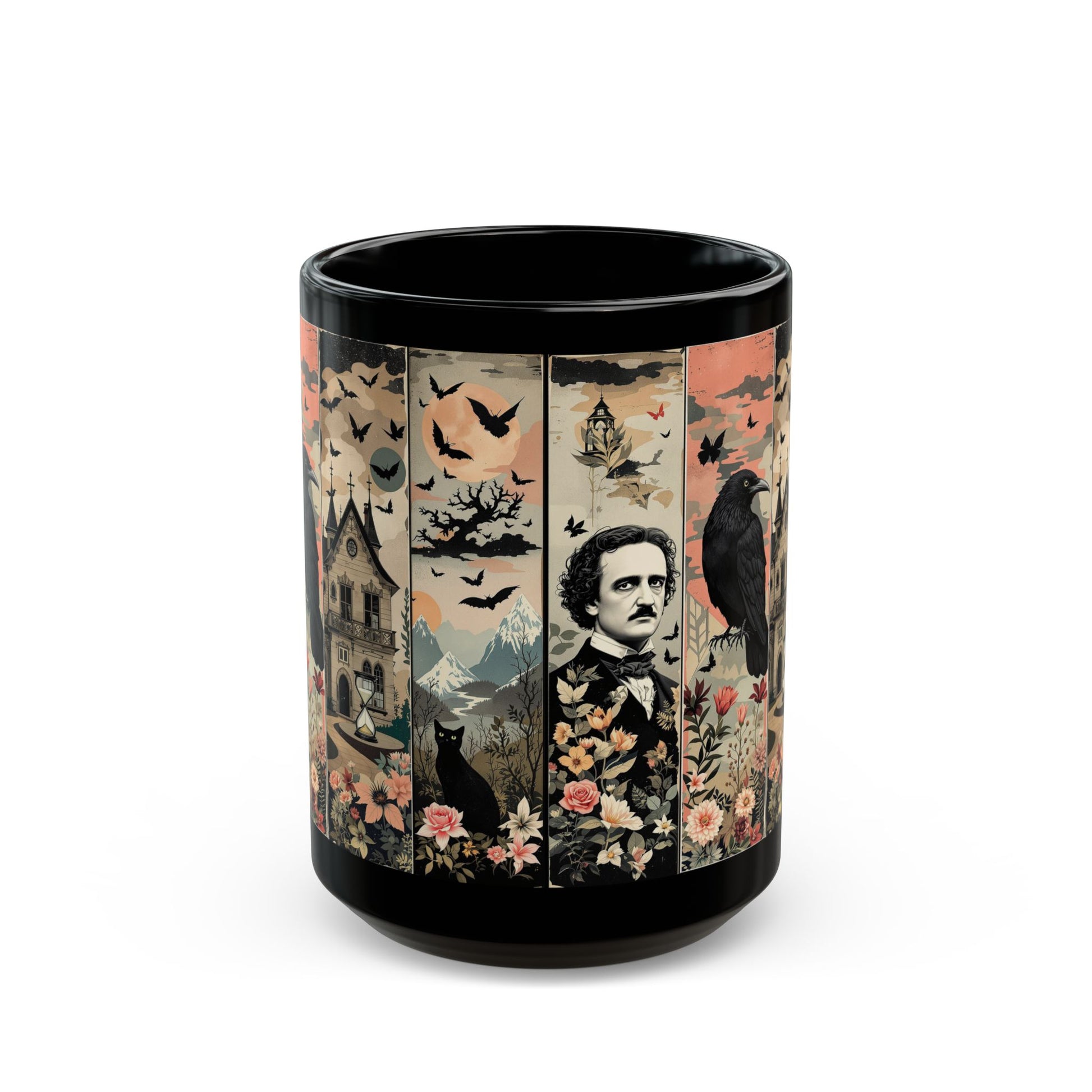 Edgar Allan Poe Mug Gothic Literary Gift For Book Lover Dark Academia Macabre Fall Coffee Cup Halloween Poetember Party Gift For Bookclub Mug Printify