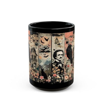 Edgar Allan Poe Mug Gothic Literary Gift For Book Lover Dark Academia Macabre Fall Coffee Cup Halloween Poetember Party Gift For Bookclub Mug Printify