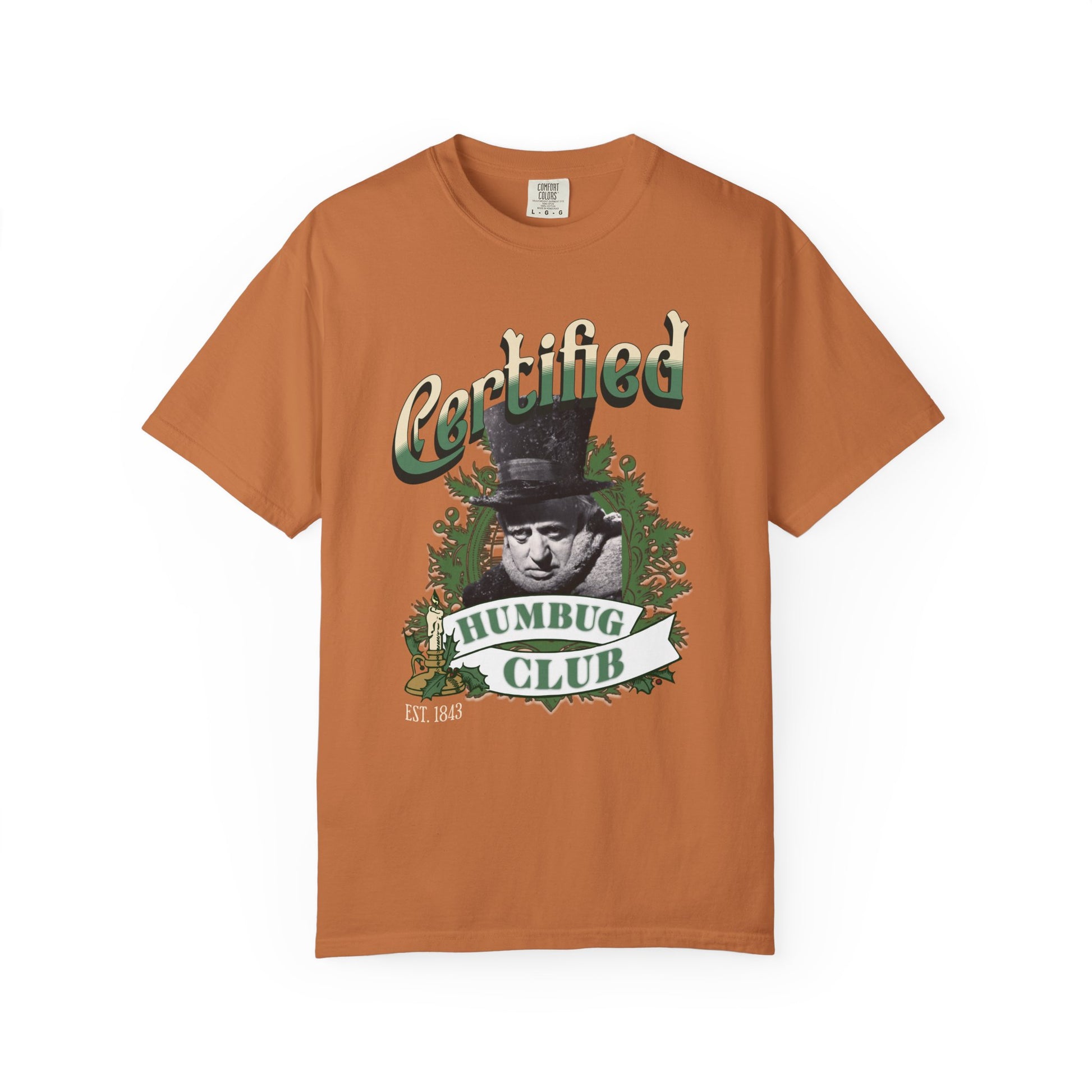 A Christmas Carol Shirt Certified Humbug Club T-Shirt | Vintage Style Unisex Tee for Holiday Fun, Christmas, Gift, Humor, T-Shirt Printify Yam S