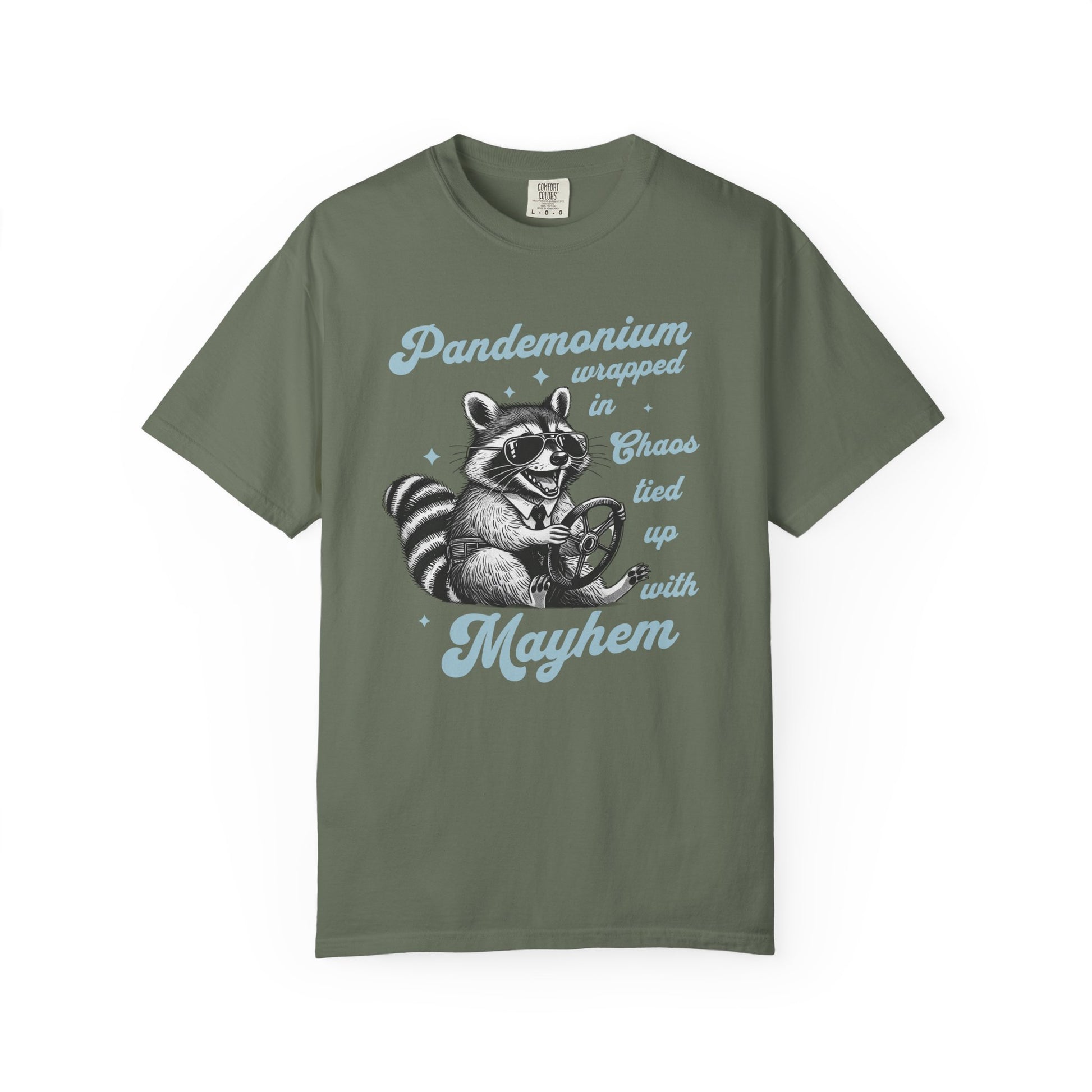 Retro Funny Sarcastic Racoon Lover T-Shirt Trash Panda Funny Animal Lover Shirt Unique Gift for Animal Lovers Viral Trendy Gift For Birthday T-Shirt Printify Moss S