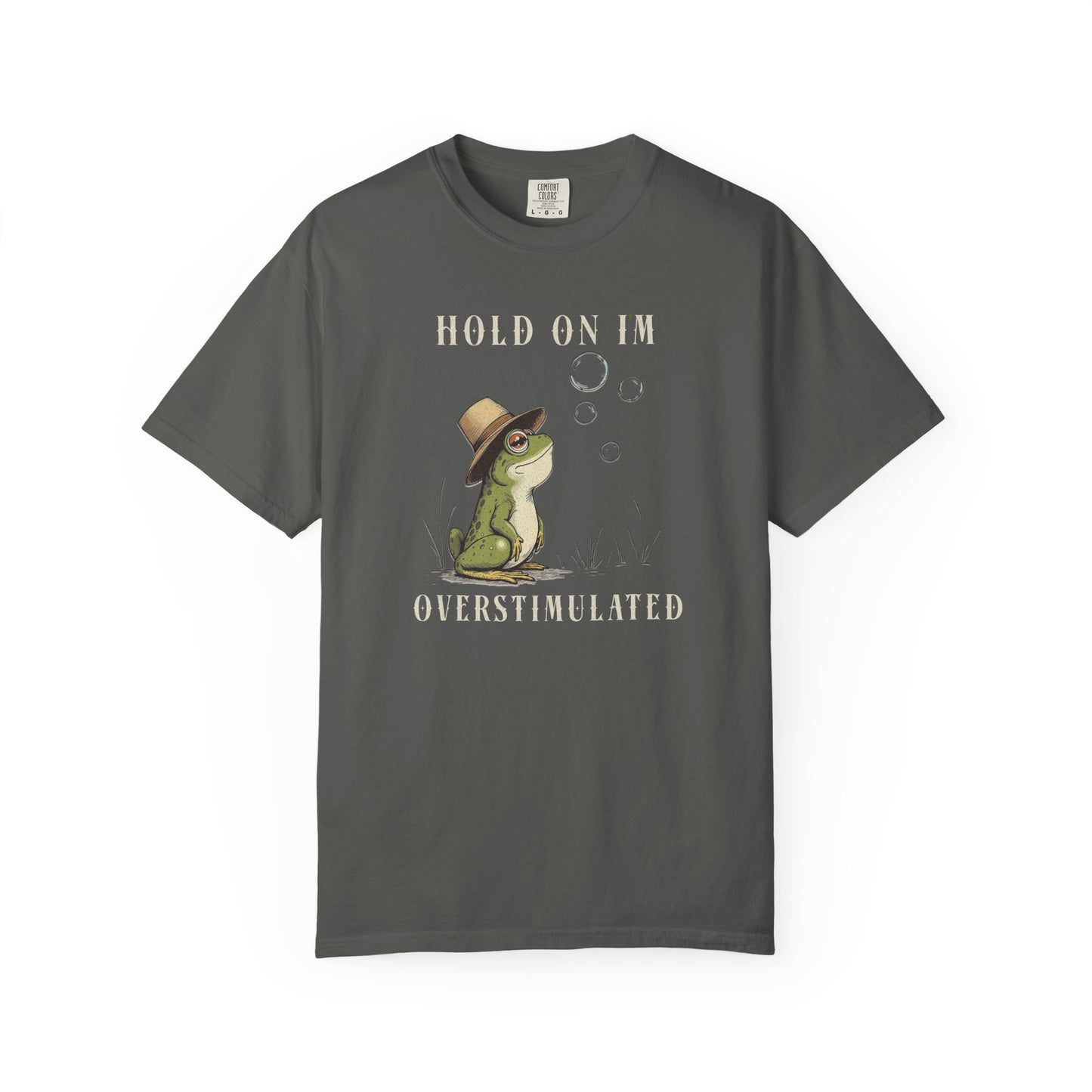 Overstimulated Frog T-Shirt Retro Fun Froggy Meme Shirt Vintage Frog And Toad Aesthetic Frog Lover Gift For Her Birthday Viral Trendy Shirt T-Shirt Printify Pepper S