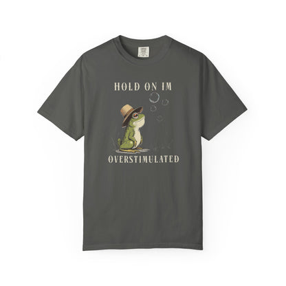 Overstimulated Frog T-Shirt Retro Fun Froggy Meme Shirt Vintage Frog And Toad Aesthetic Frog Lover Gift For Her Birthday Viral Trendy Shirt T-Shirt Printify Pepper S
