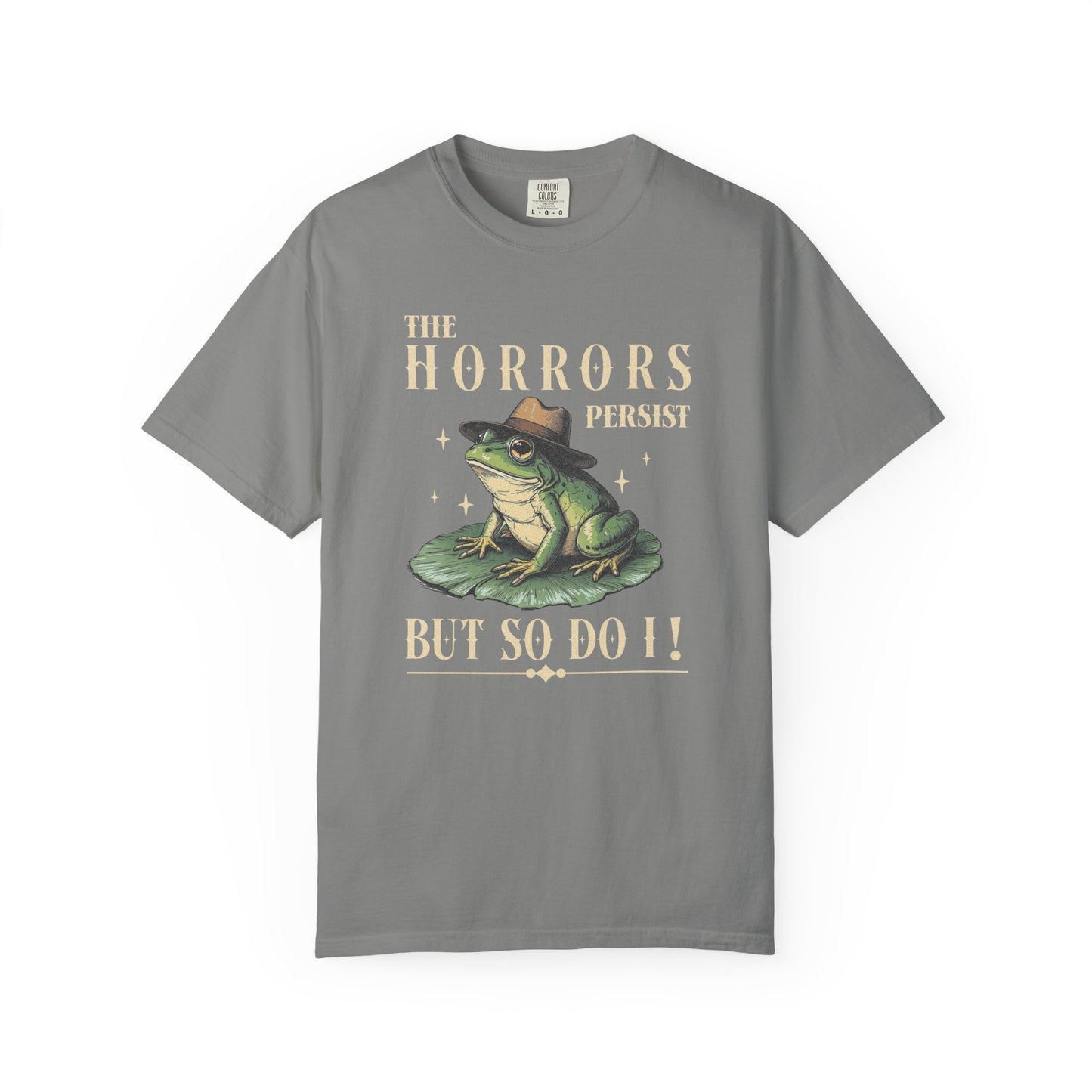 Funny Frog T-Shirt Retro Positive Vibe Froggy Meme Shirt Vintage Frog And Toad Aesthetic Frog Lover Gift For Her Birthday Viral Trendy Shirt T-Shirt Printify Granite S