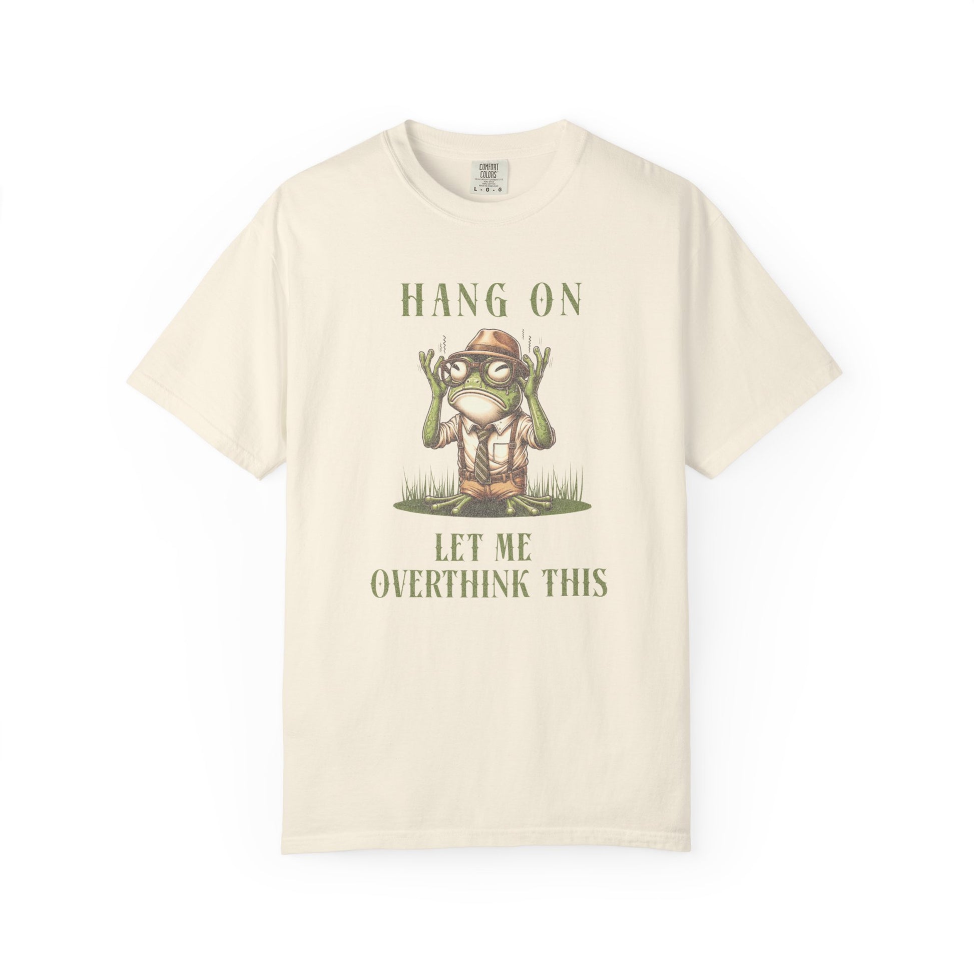 Funny Frog T-Shirt Retro Froggy Meme Shirt Vintage Frog And Toad Aesthetic Frog Lover Gift For Her Overthinking Birthday Viral Trendy Shirt T-Shirt Printify Ivory S