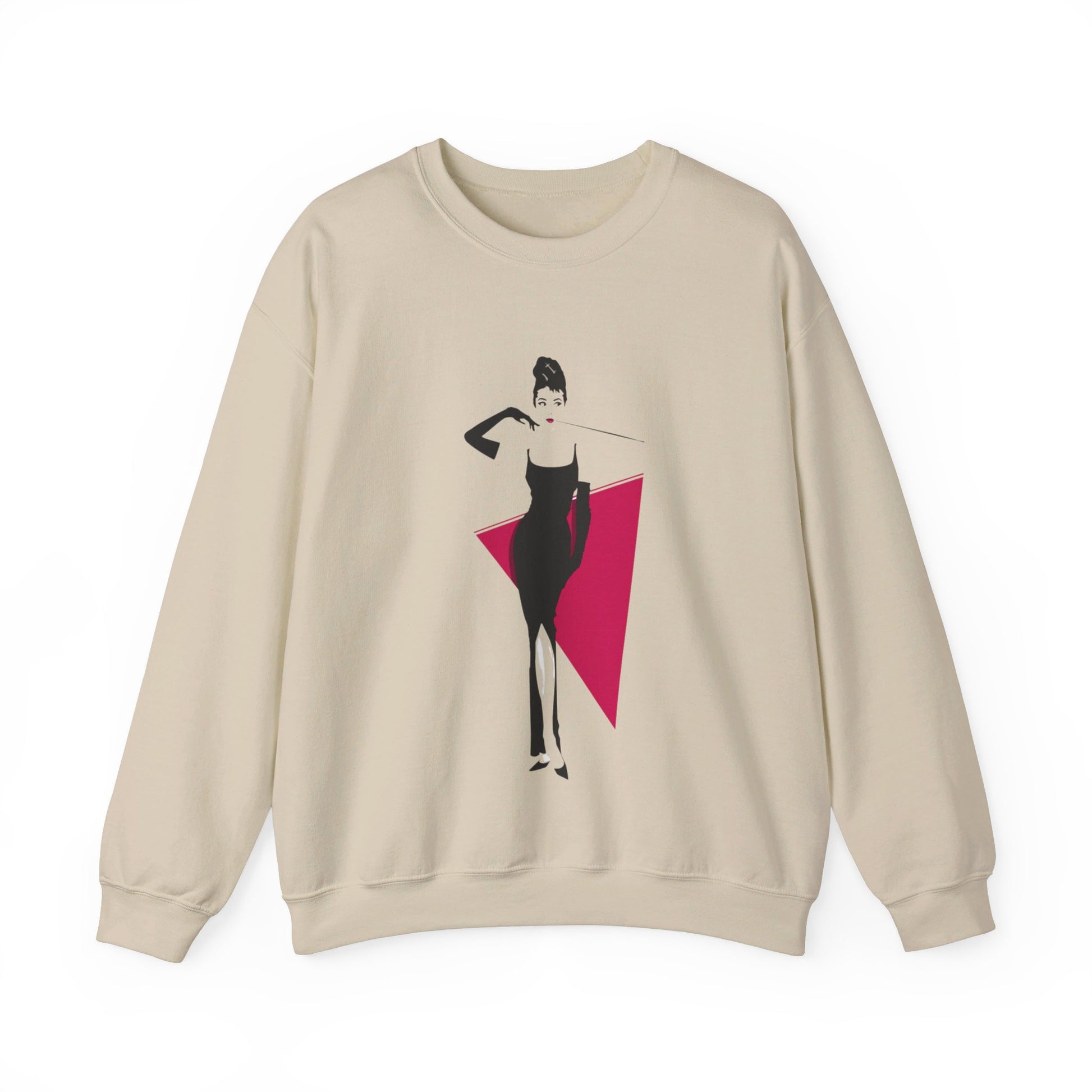 Breakfast at Tiffany's T & Co Sweatshirt , Classic Audrey Crew, Girls Brunching Weekend Sweater, Women's Shirt, Truman Capote Fan Gift Sweatshirt Printify S Sand 