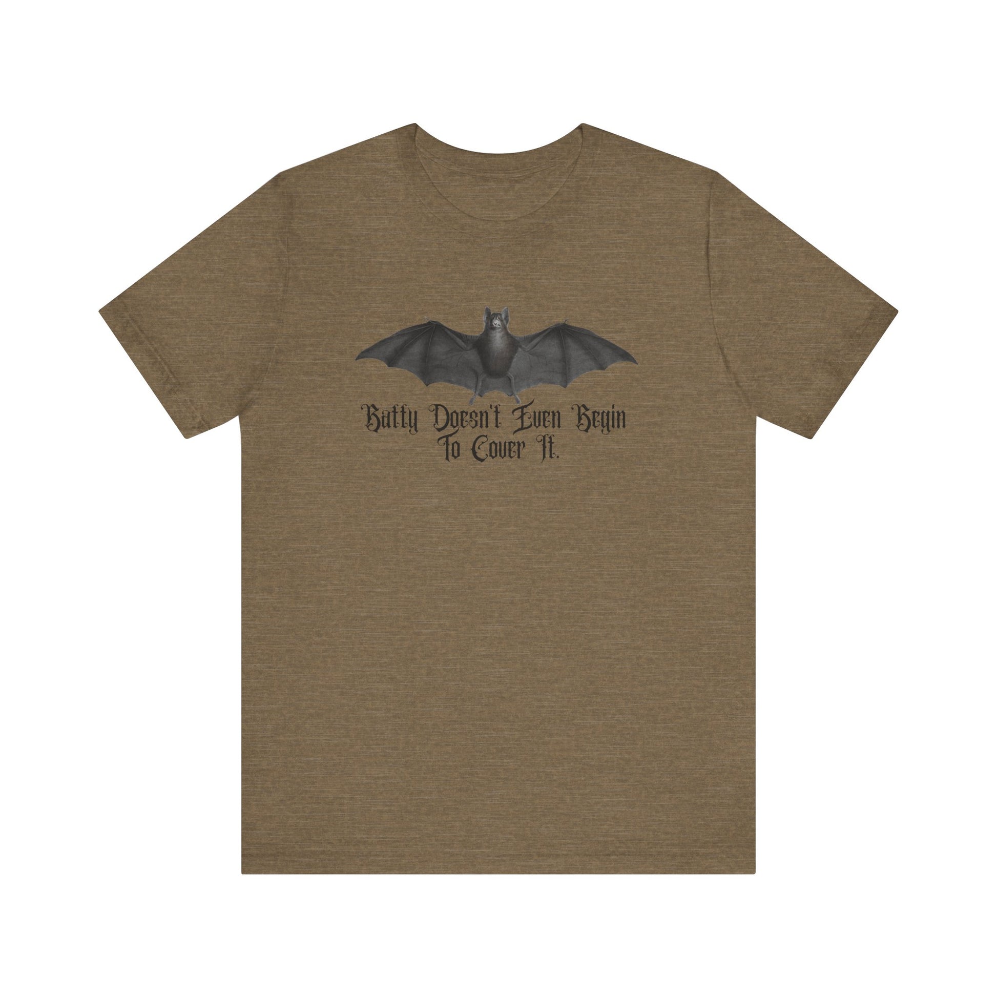 Halloween Vintage Flying Bat TShirt, Spooky Season Tee, Trick or Treating Shirt, Halloween Party T-Shirt, Batty & Funny T Shirt T-Shirt Printify Heather Olive XS 