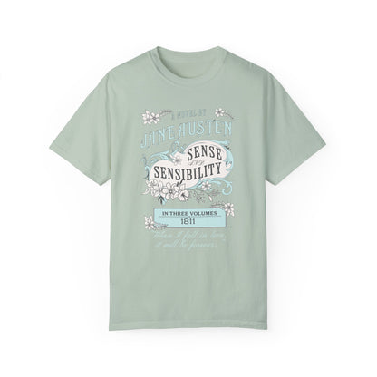 Sense and Sensibility Jane Austen Fan Gift Historical Romance Reader Tee T-Shirt Printify Bay S 