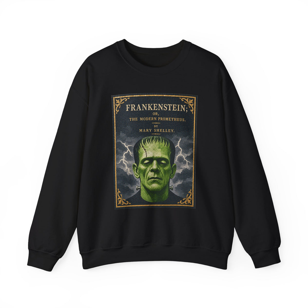 Frankenstein Monster Graphic Sweatshirt, Bistro Tile Vintage Sweater, 90s Style Halloween Shirt or Sweatshirt, Movie Cult Classic Film