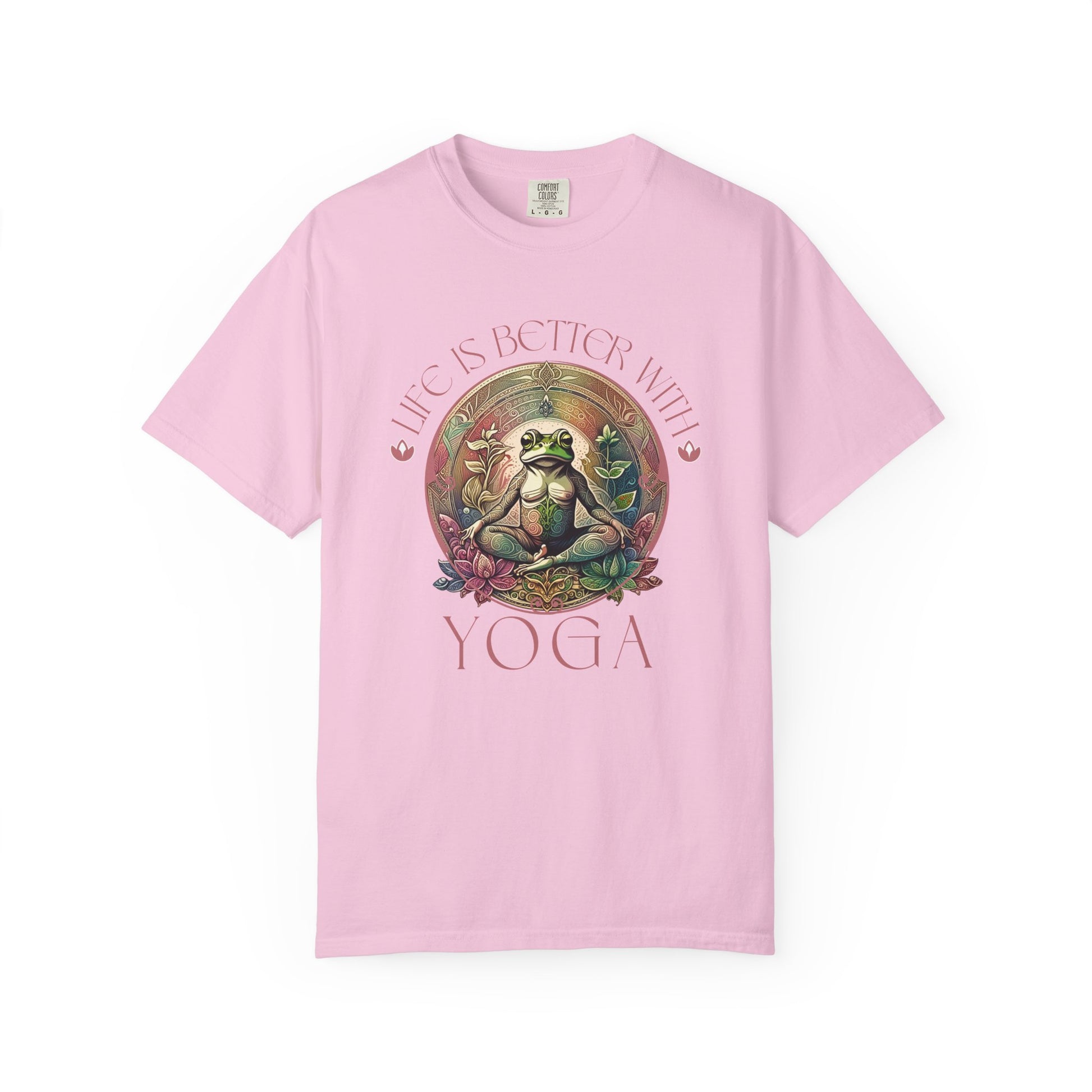 Yoga Frog Life Is Better With Yoga Unisex T-Shirt, Casual Wear, Highlander Fan Gift, T-Shirt Printify Blossom S
