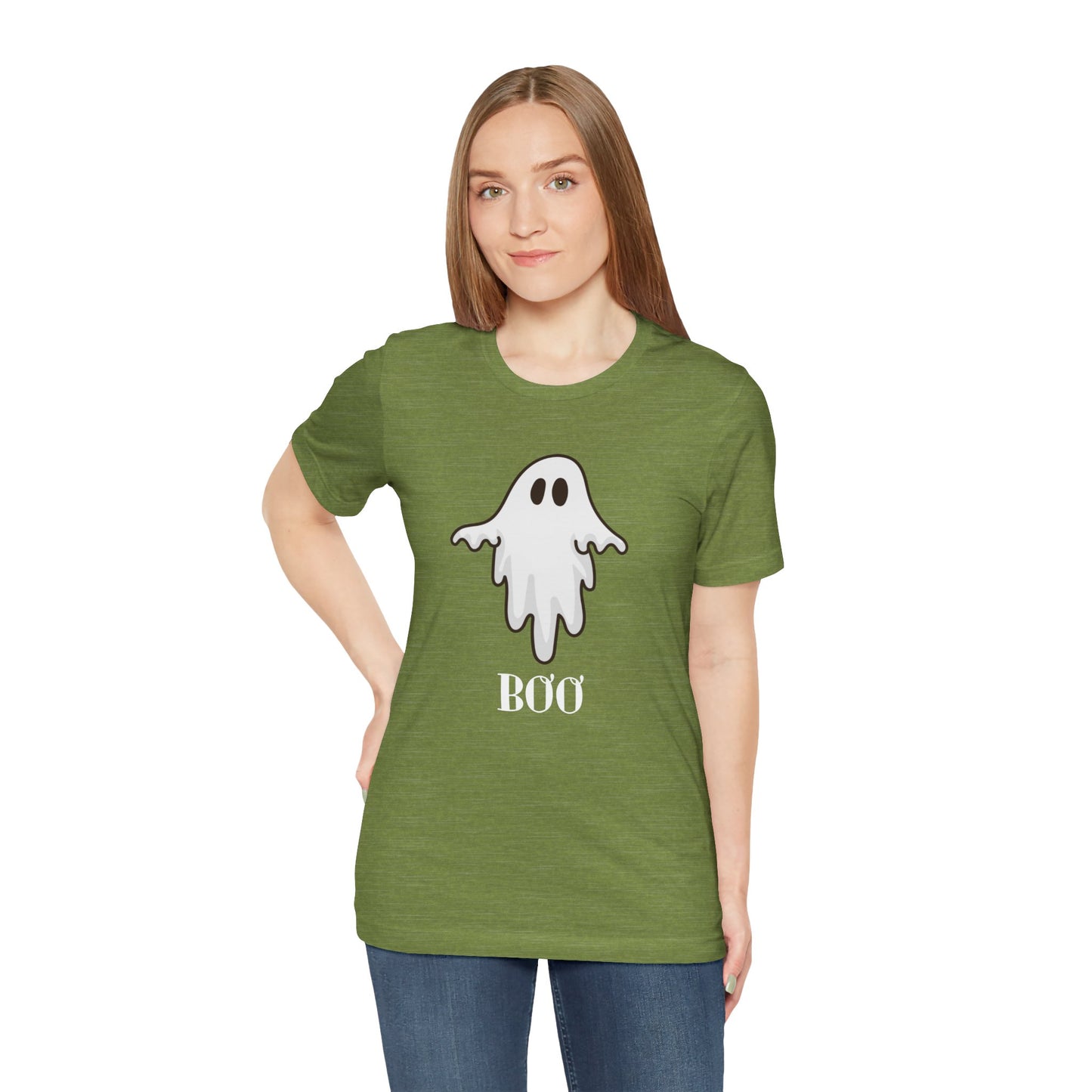 Halloween Ghost  TShirt,  Cute Ghost Shirt, Spooky Season Tee, Halloween Party T-Shirt, Autumn Style T Shirt, Trick or Treating Style, T-Shirt Printify   