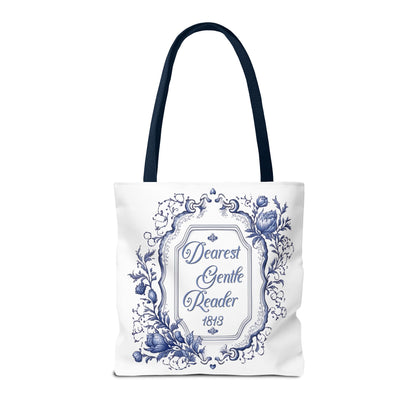 Dearest Gentle Reader Tote Bag Regency England Ton Society Papers Gift For Bridgeton Fan Historical Drama Romance Reader Gift Bookclub Gift Bags Printify   