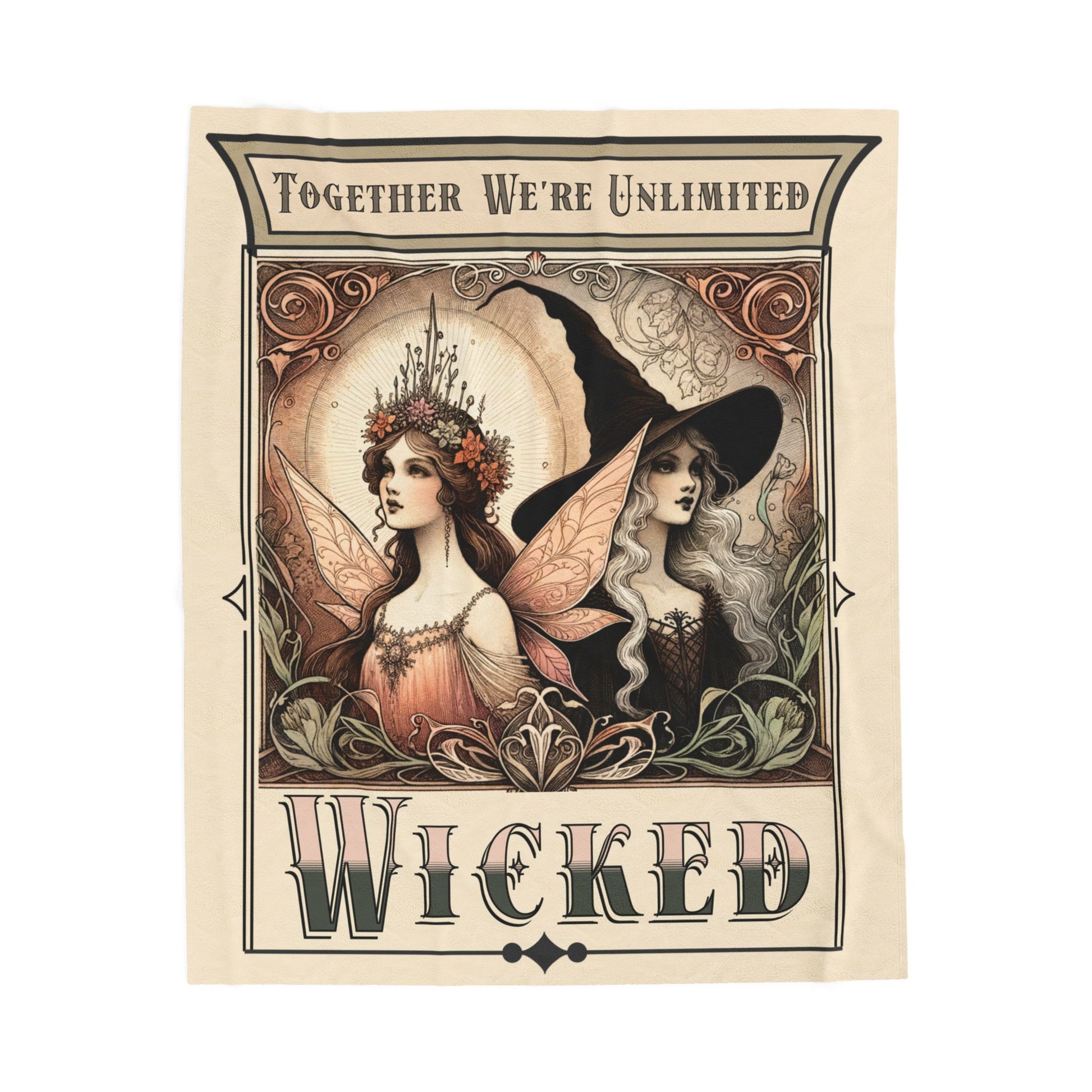 Wicked Velveteen Blanket - Perfect for Book Lovers, Gifts for Sisters, Home Decor, Reading Nook, Cozy Nights All Over Prints Printify 50" × 60"