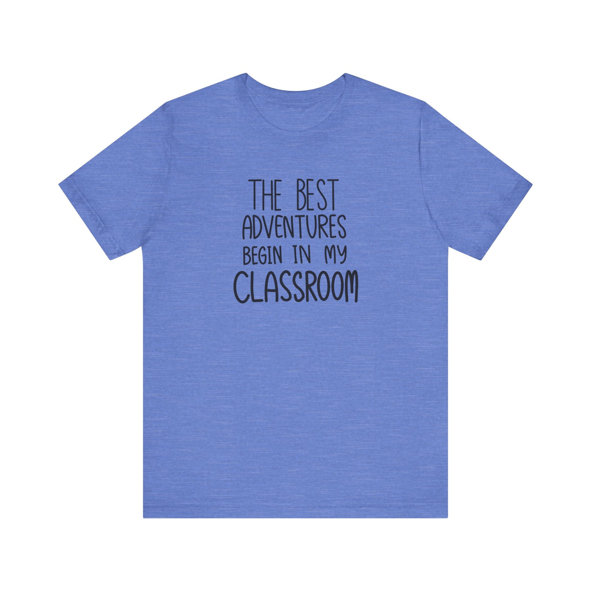 Cute Teacher TShirt Gift, Education Tee, Elementary School Teacher Appreciation, Funny Back To School Shirt, Teacher T-Shirt, Teacher Love T-Shirt Printify Heather Columbia Blue XS 