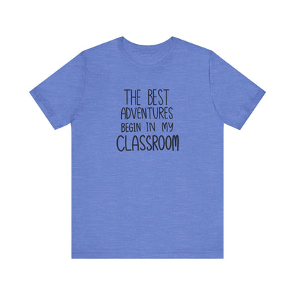 Cute Teacher TShirt Gift, Education Tee, Elementary School Teacher Appreciation, Funny Back To School Shirt, Teacher T-Shirt, Teacher Love T-Shirt Printify Heather Columbia Blue XS 