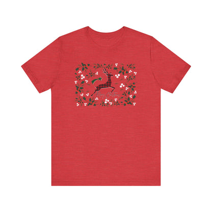 Merry Christmas Plaid Reindeer Shirt, Country Reindeer Shirt, Christmas Family Shirt, Christmas Shirt, Merry Christmas Shirt, Christmas Gift T-Shirt Printify Heather Red XS 