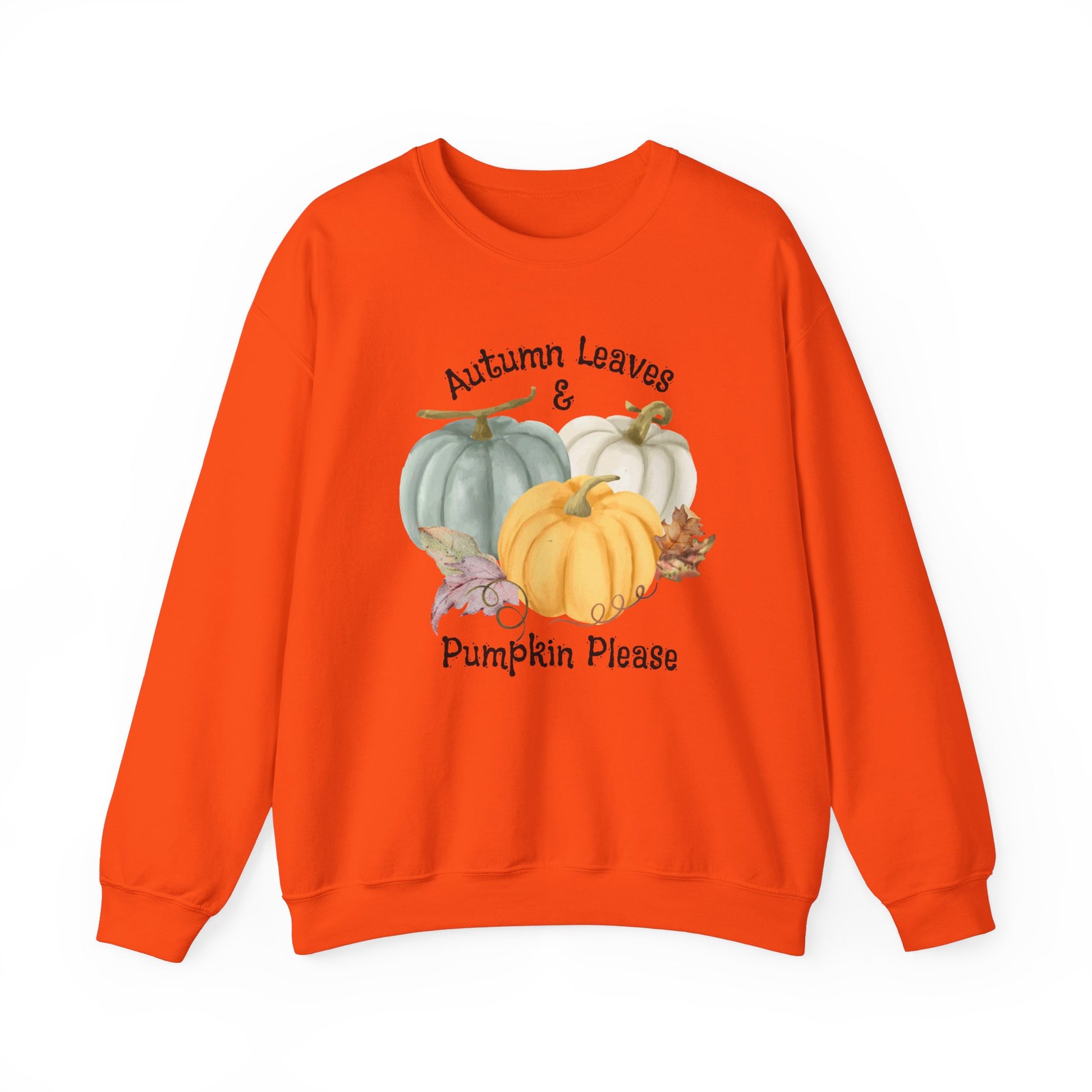 Halloween Pumpkin Sweatshirt, Vintage Autumn Pumpkins Shirt, Spooky Season Sweater, Fall Squash, Autumn Style Sweatshirt Sweatshirt Printify S Orange 