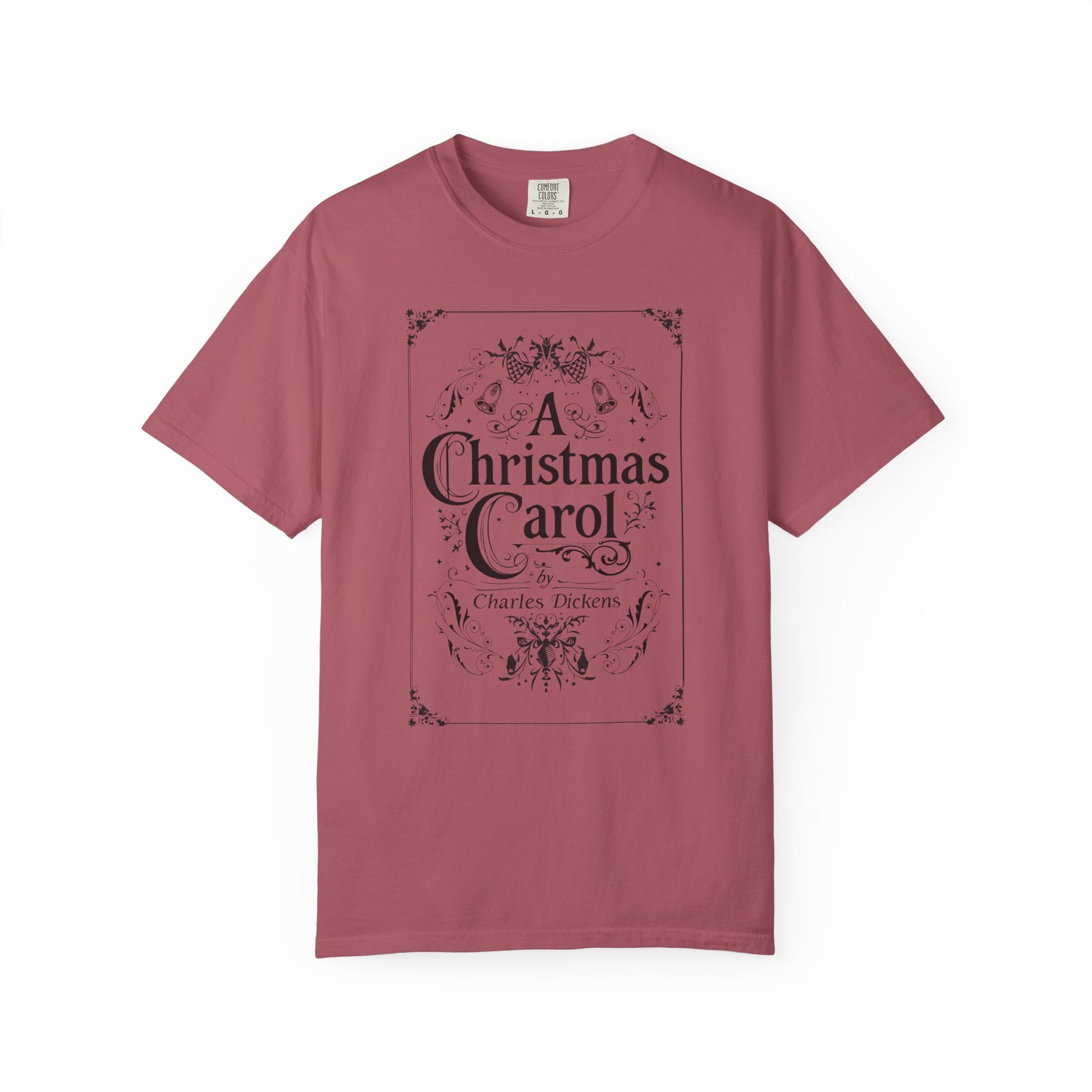 A Christmas Carol Shirt, Vintage Charles Dickens Victorian, Scrooge Fezziwig's Ball, Holiday Tradition X-Mas Movie Sweater Bookish Christmas T-Shirt Printify Crimson S