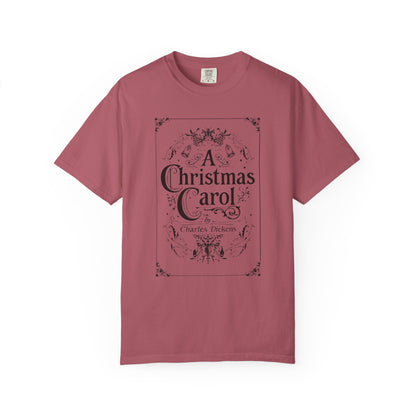 A Christmas Carol Shirt, Vintage Charles Dickens Victorian, Scrooge Fezziwig's Ball, Holiday Tradition X-Mas Movie Sweater Bookish Christmas T-Shirt Printify Crimson S