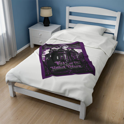 Edgar Allan Poe, The Fall Of The House Of Usher Throw Blanket, Book Lover Reading Blanket, Gothic Dark Academia, Horror Movie Watching Plush All Over Prints Printify   