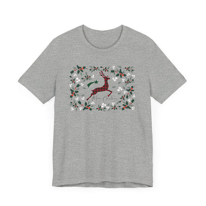 Merry Christmas Plaid Reindeer Shirt, Country Reindeer Shirt, Christmas Family Shirt, Christmas Shirt, Merry Christmas Shirt, Christmas Gift T-Shirt Printify   