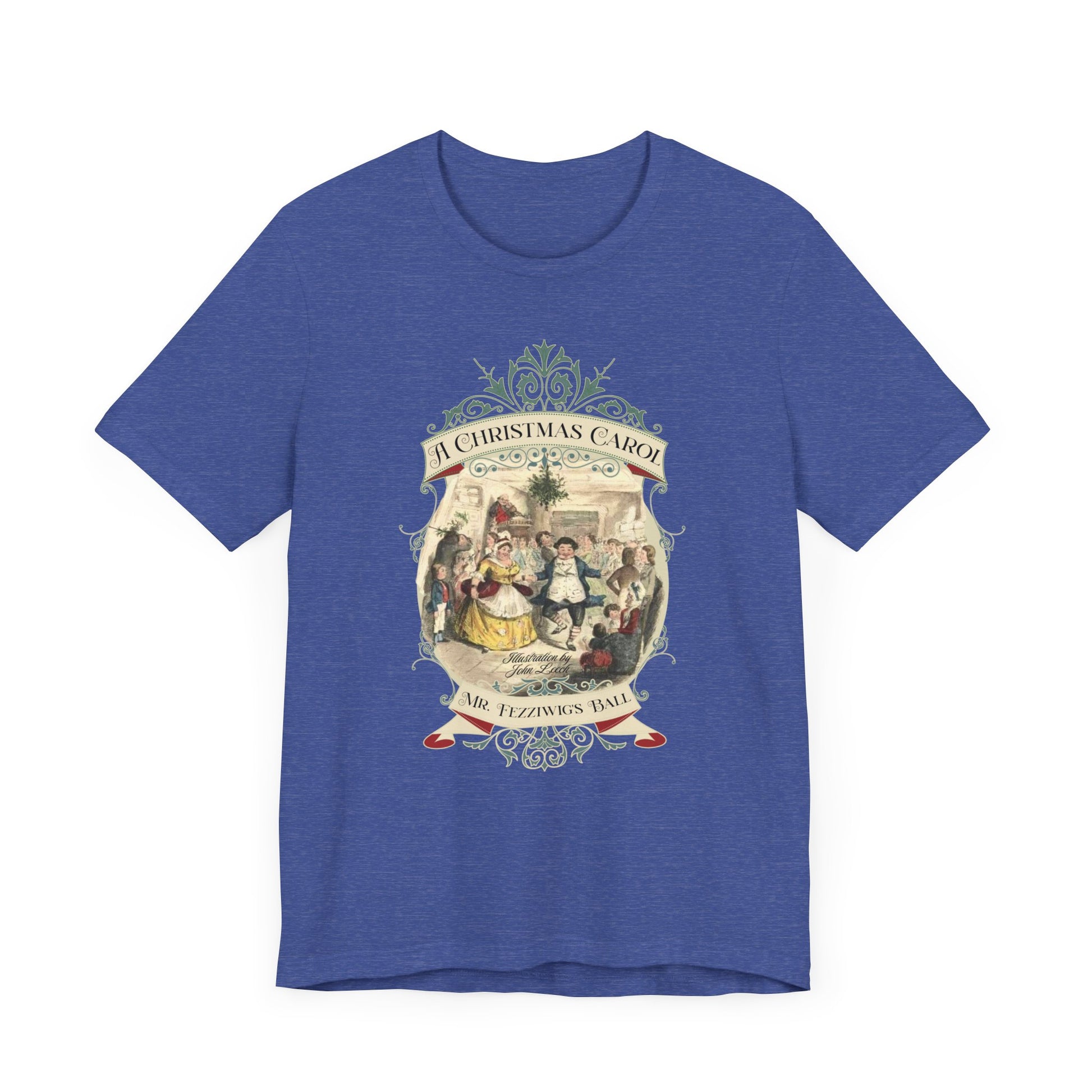 A Christmas Carol TShirt, Vintage Charles Dickens Victorian, Scrooge Fezziwig's Ball, Holiday Tradition X-Mas Movie T-shirt Bookish Christmas T-Shirt Printify   