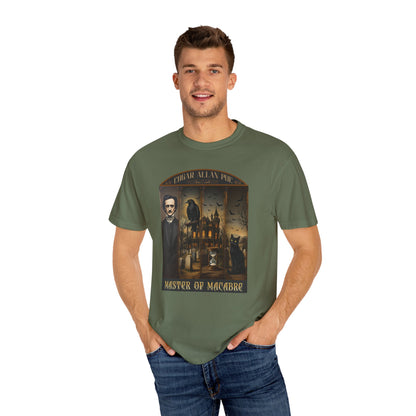 Edgar Allan Poe T-Shirt Gothic Graphic Tee The Raven Nevermore Quote Horror Literature Shirt Dark Academia Aesthetic Halloween Party Gift