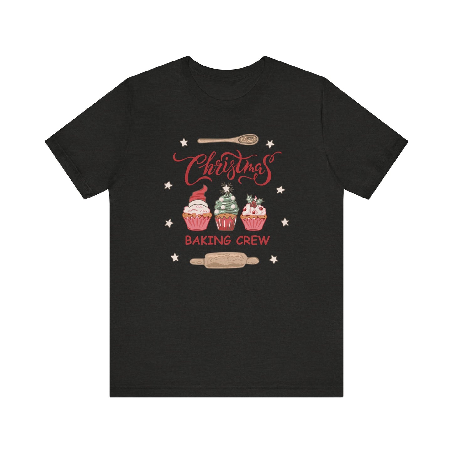 Christmas Baking Team Shirt, Christmas Baking Crew Matching TShirt, Christmas Baking Shirt, Family Christmas Shirts, Christmas Cookie Crew T-Shirt Printify Black Heather XS 