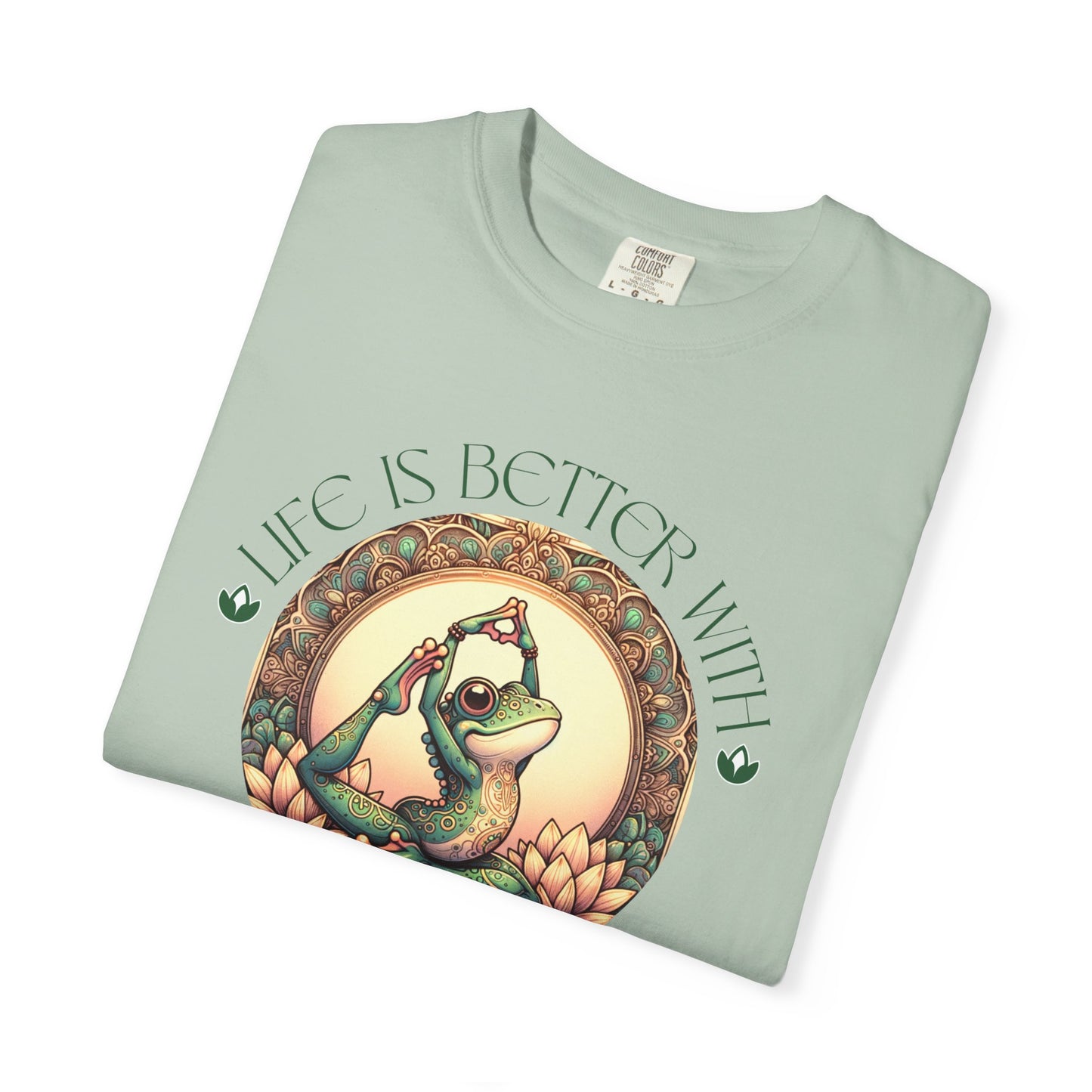 Green Yoga Frog Life Is Better With Yoga Unisex T-Shirt, Casual Wear, Highlander Fan Gift,