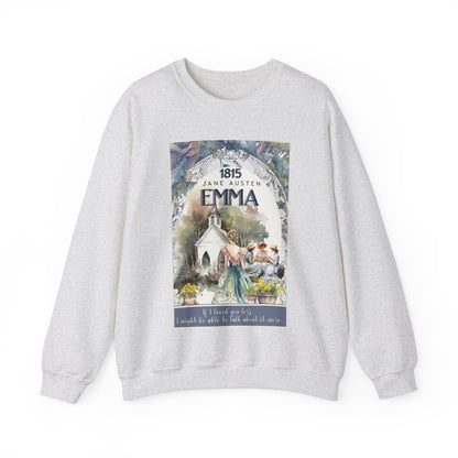 Jane Austen Sweatshirt, Emma Historical Romance Sweater, Bookish Literary Jane Austen Fan Art Gift, Gift for Her, Bookclub Shirt Sweatshirt Printify S Ash 