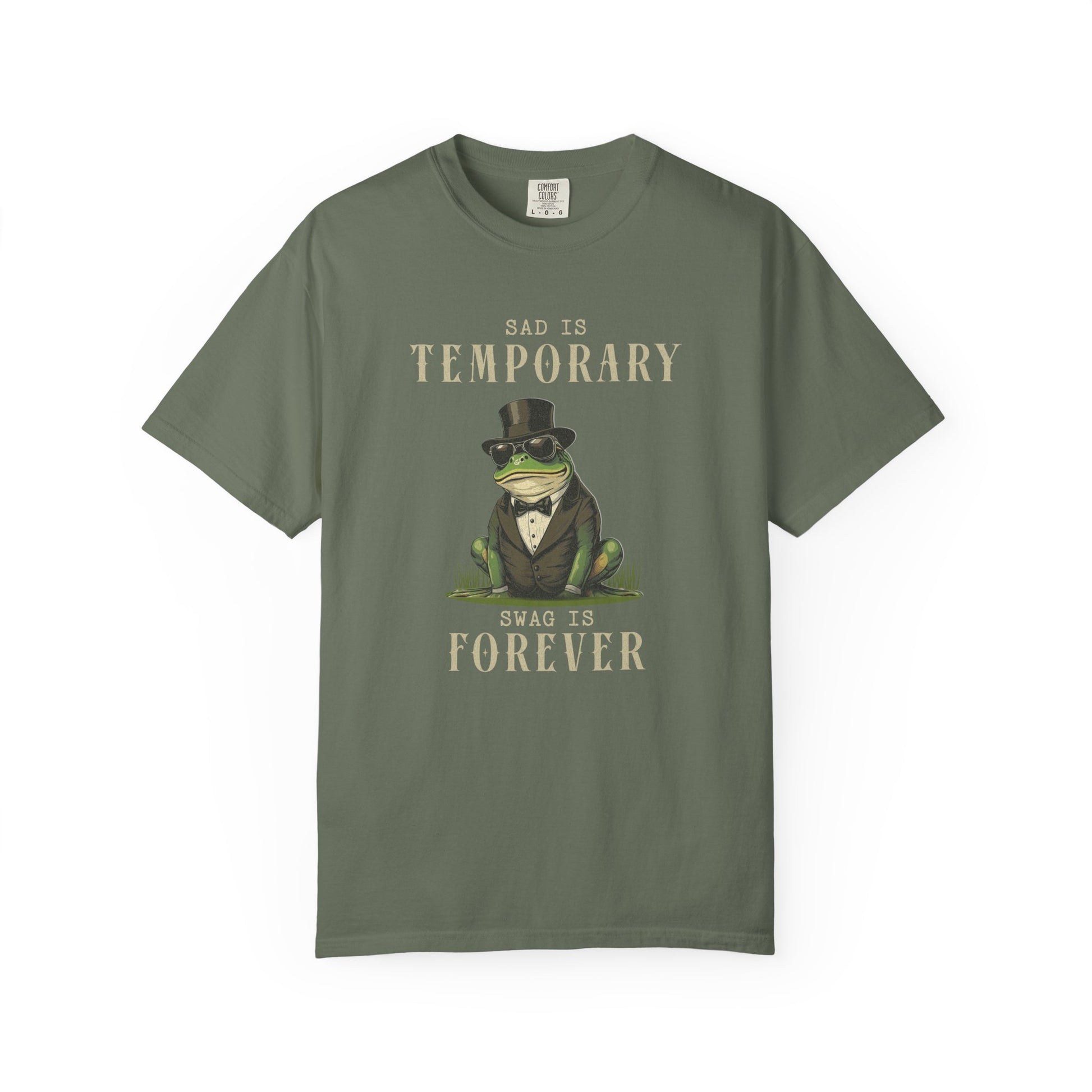 Funny Frog T-Shirt Retro Self Care Froggy Meme Shirt Vintage Frog And Toad Aesthetic Frog Lover Gift For Her Birthday Viral Trendy Shirt T-Shirt Printify Moss S