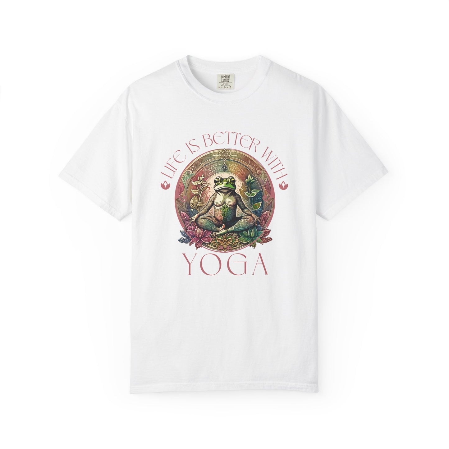 Yoga Frog Life Is Better With Yoga Unisex T-Shirt, Casual Wear, Highlander Fan Gift, T-Shirt Printify White S