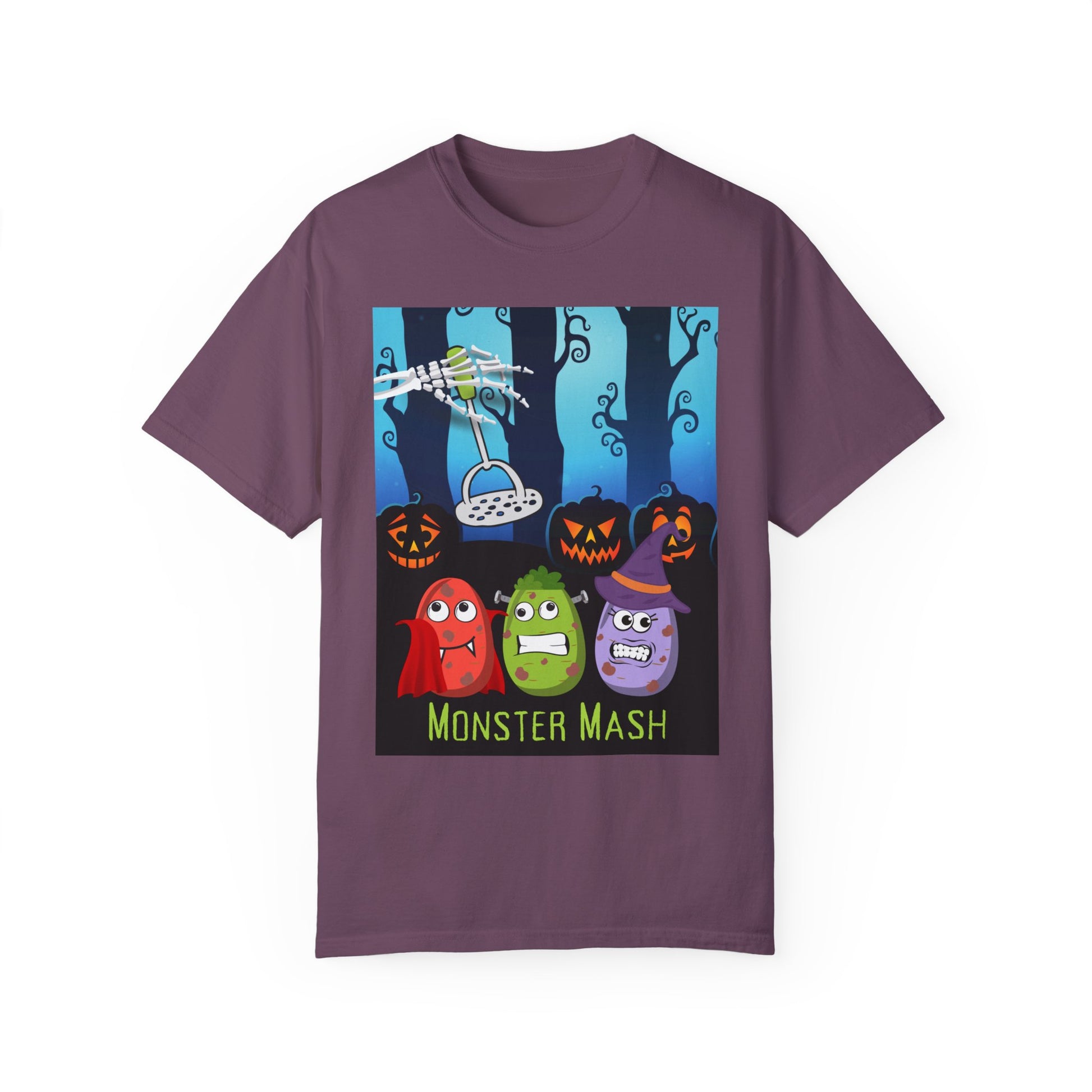 Funny Halloween Monster Mash Comfort Colors Tee, Spoof of the Retro Monster Mash Shirt, Cute Fall Autumn, Halloween T-Shirt, Gift for Friend T-Shirt Printify Berry S 