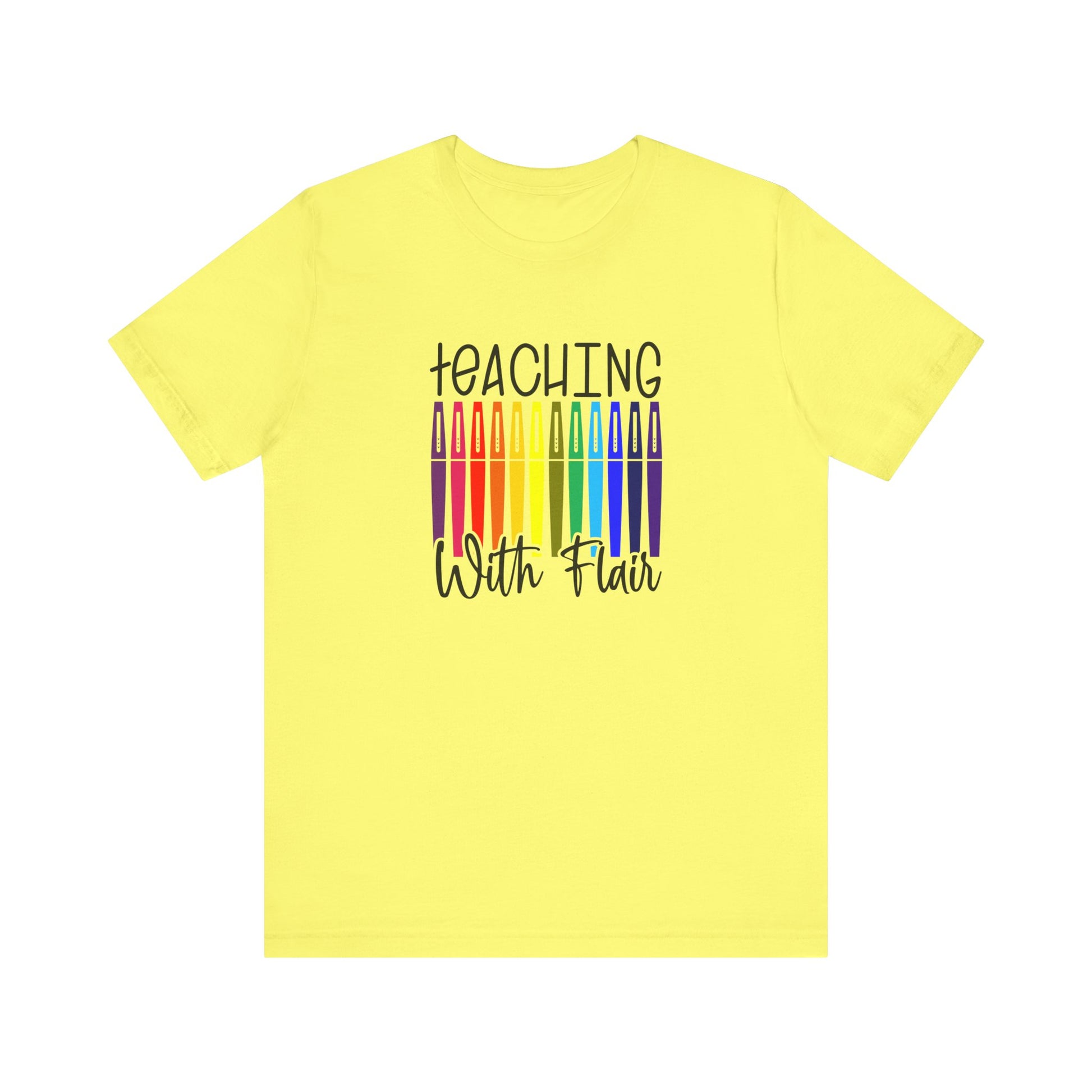 Cute Teacher TShirt Gift, Education Tee, Elementary School Teacher Appreciation, Funny Back To School Shirt, Teacher T-Shirt, Teacher Tee, T-Shirt Printify Yellow XS 