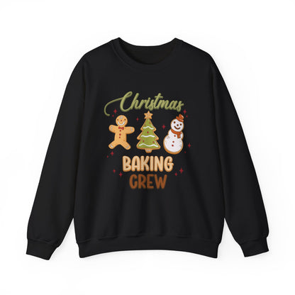 Christmas Baking Crew Sweatshirt, Christmas Baking Team Matching Sweater, Christmas Baking Women's Christmas Shirts, Christmas Cookie Crew Sweatshirt Printify S Black 