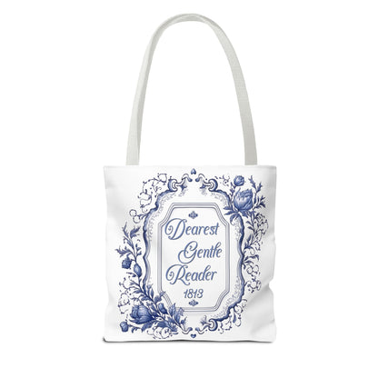 Dearest Gentle Reader Tote Bag Regency England Ton Society Papers Gift For Bridgeton Fan Historical Drama Romance Reader Gift Bookclub Gift Bags Printify   