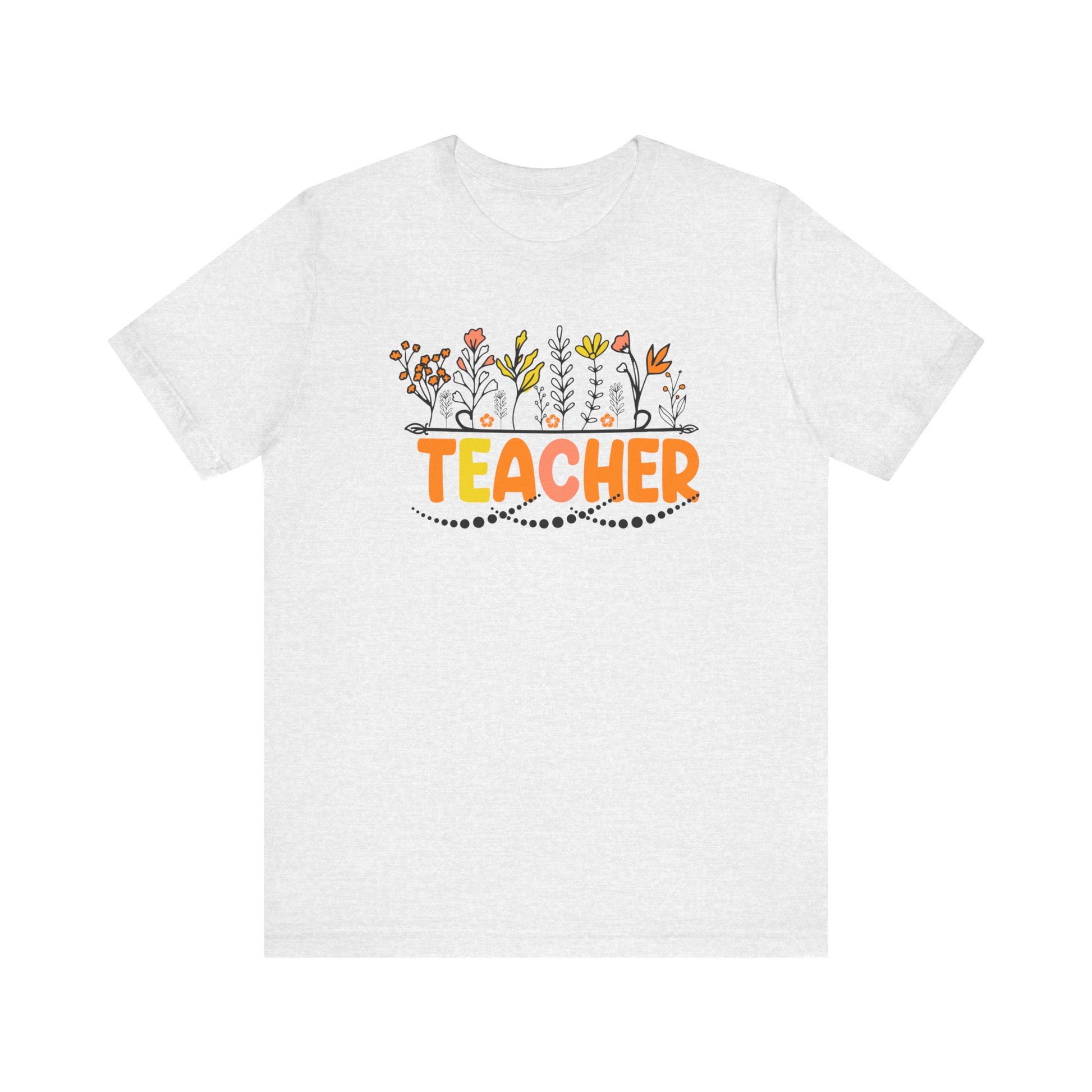 Cute Teacher TShirt Gift, Education Tee, Elementary School Teacher Appreciation, Funny Back To School Shirt, Teacher T-Shirt, Teacher Tee T-Shirt Printify Ash XS 