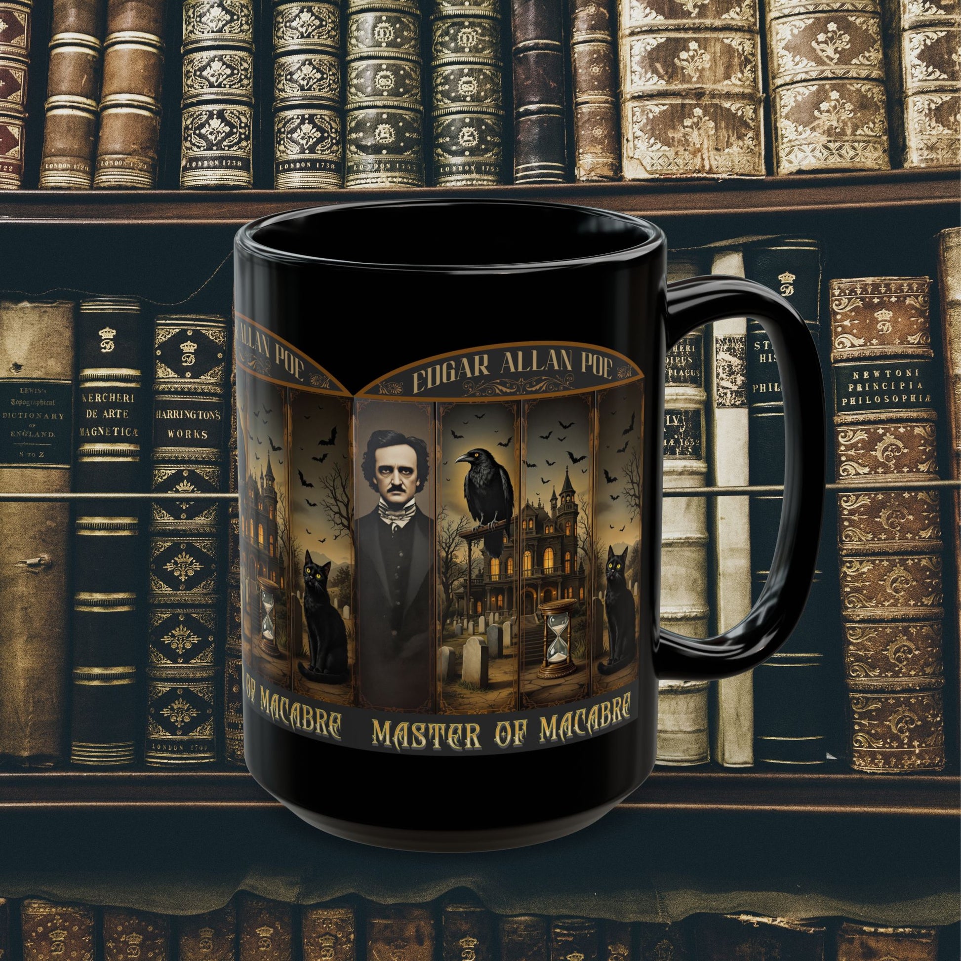 Edgar Allan Poe Mug Gothic Literary Gift For Book Lover Dark Academia Macabre Fall Coffee Cup Halloween Poetember Party Gift For Bookclub Mug Printify