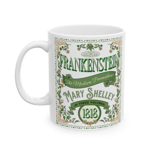 Frankenstein Coffee Mug Mary Shelley Vintage Style Gift For Bookclub Gothic Dark Academia Gift Classic Horror Movie Halloween Party Gift Mug Printify   