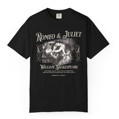 Romeo And Juliet TShirt Gift For William Shakespeare Fan Theatre Lovers Shirt Dark Academia Gift Bookish Merch Playwrite Actor Gift T-Shirt Printify Black S