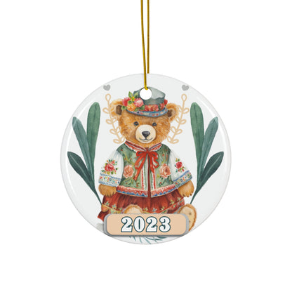 Christmas 2023 Ornament, Scandinavian, Swedish Decoration, Holiday Gift Idea, Heirloom Keepsake, Host Gift Exchange, Family Xmas Tree Bauble Home Decor Printify Circle One Size 