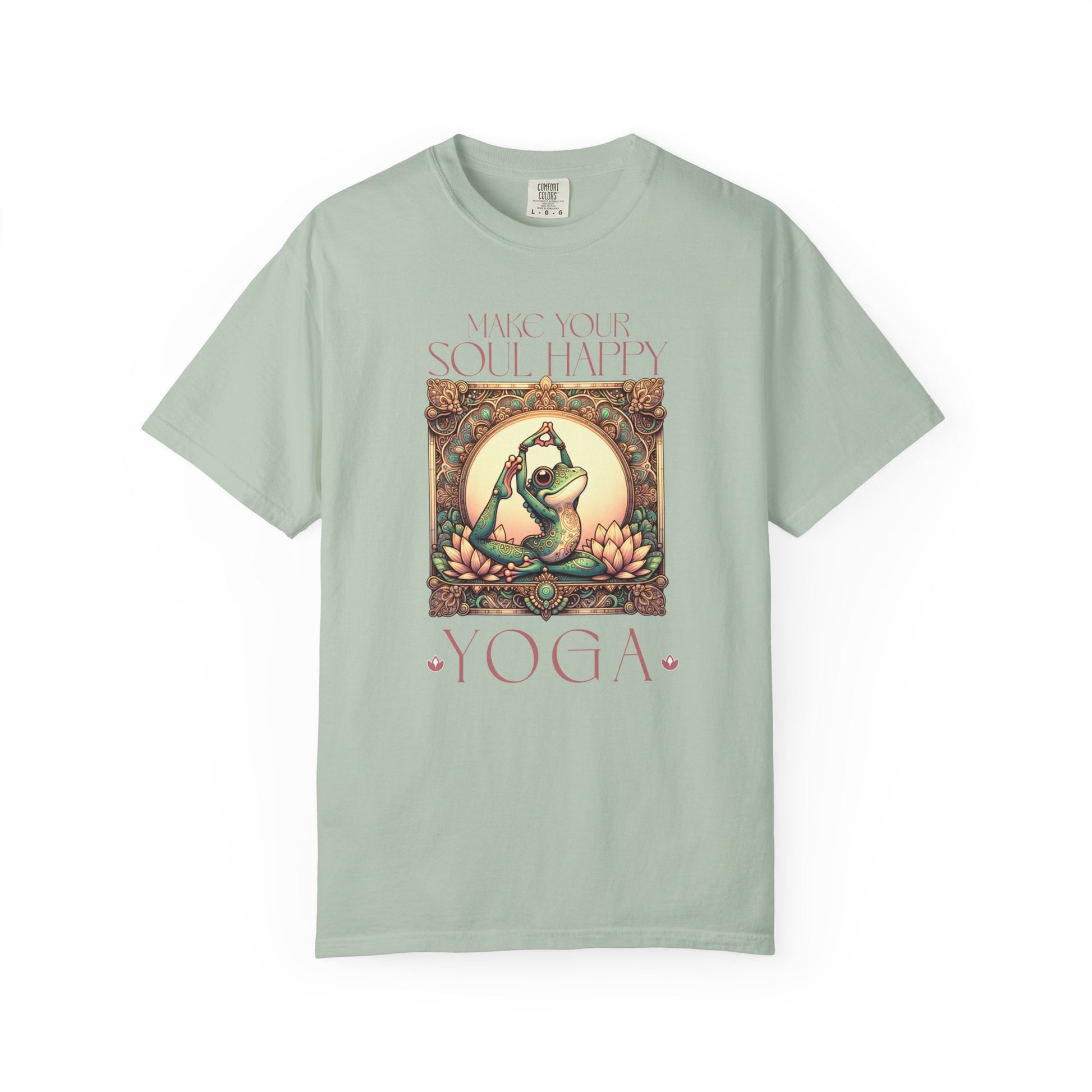 Yoga Frog Make Your Soul Happy Unisex T-Shirt, Casual Wear, Highlander Fan Gift, T-Shirt Printify Bay S