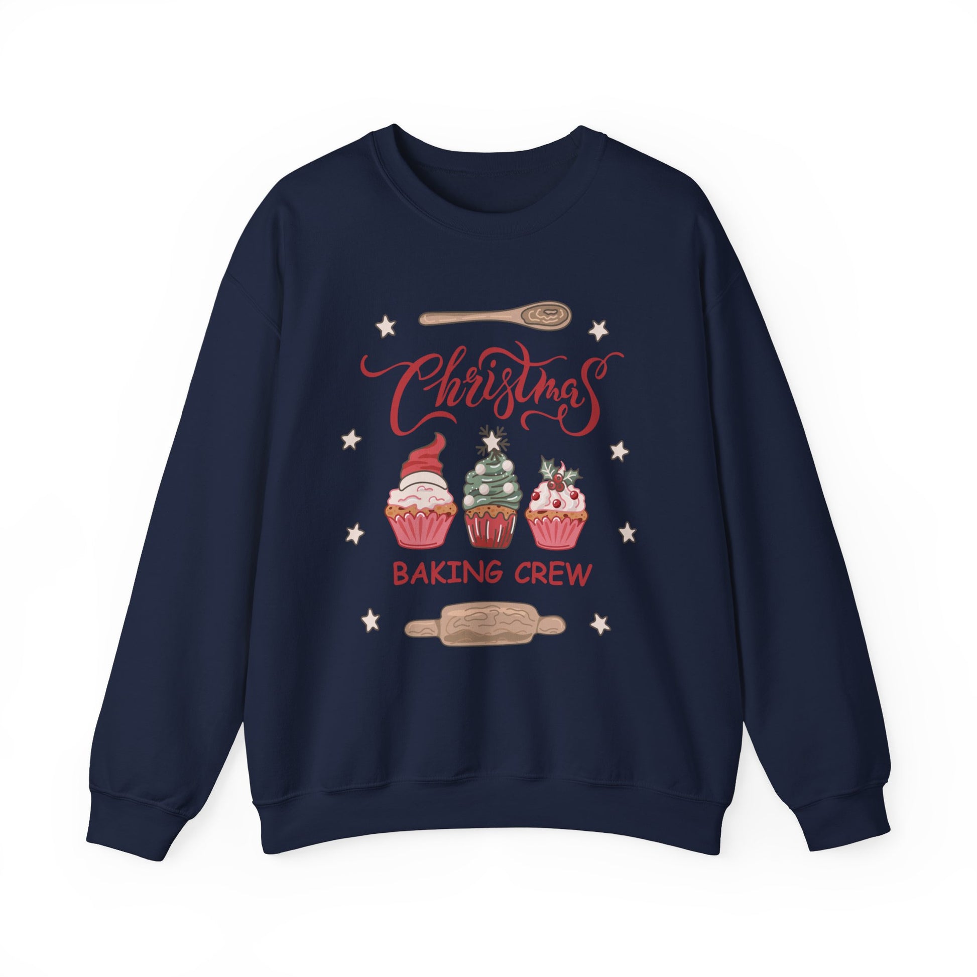 Christmas Baking Crew Sweatshirt, Family Christmas Baking Team Matching Sweater, Christmas Baking Christmas Shirts, Christmas Cookie Crew Sweatshirt Printify S Navy 