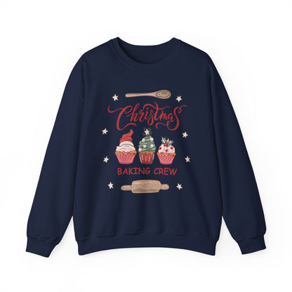 Christmas Baking Crew Sweatshirt, Family Christmas Baking Team Matching Sweater, Christmas Baking Christmas Shirts, Christmas Cookie Crew Sweatshirt Printify S Navy 