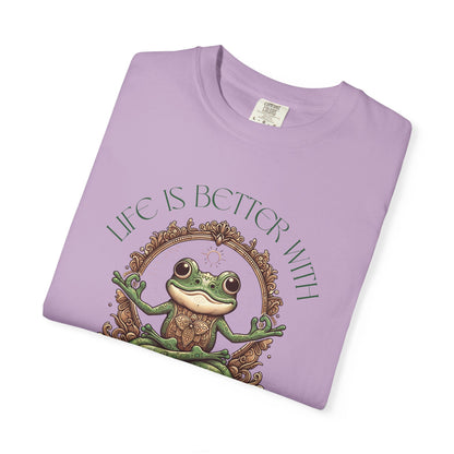 Green Yoga Frog Life Is Better With Yoga Unisex T-Shirt, Casual Wear, Highlander Fan Gift,